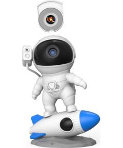 Elight J7 Rocket Astronout Reālistisks kosmosa 13 filmu sienu & griestu projektors / RBG krāsu nakts lampa Balta