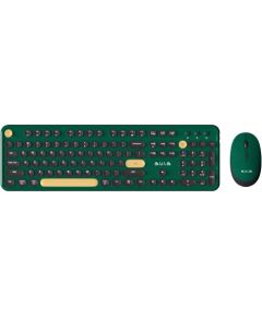 Aula AC306 2in1 2.4G Bezvadu Komplekts Tastatūra (EN/RUS) / Pele Zaļa