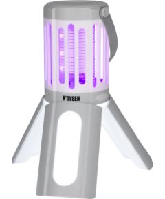 Noveen IKN833 2in1 Kukaiņu Nāvētāja Lampa LED Gaisma IPX4 Ūdensizturīga 40m² Pārklājums 1000V Akumulatora Barota Balts