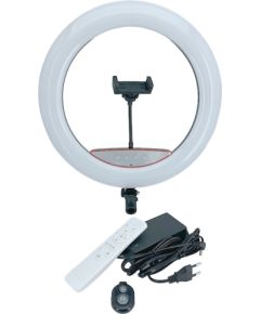Elight SR14 36cm LED apgaismojuma gredzens ar viedtālruņa turētāju + 220V adapteri + Pults Melna