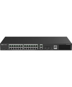 Ruijie RG-ES228GS-P 28-Port Gigabit Smart Cloud 4kV 56Gbps PoE+ Slēdzis Melns