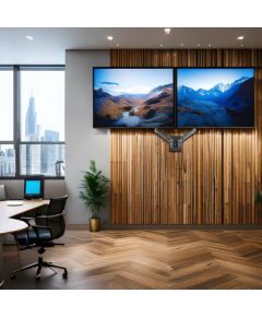 Maclean wall mount for two monitors, 17-32'', 9kg max, mechanical spring, MC-988