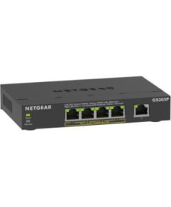 NETGEAR GS305Pv3 Unmanaged Gigabit Ethernet (10/100/1000) Power over Ethernet (PoE) Black