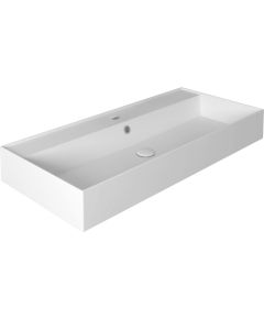 Simas Agile izlietne 101x46cm, kvadrātformas, pie sienas, balta - gab.
