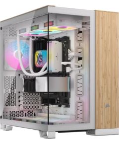 Corsair CC-9011284-WW computer case Midi Tower Bamboo, White