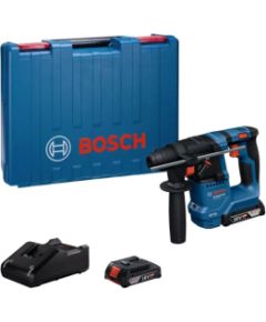 Perforators Bosch GBH 18V-18 Professional; 1,5 J; SDS plus; 2x2,0 Ah akum.; ar koferi