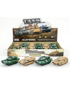 Adar Tanks metāliskais ar skaņu un gaismu (inercija) dažādas 12 cm 518445