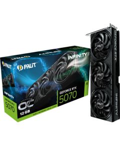 Palit GeForce RTX 5070 Infinity 3 OC, graphics card DLSS 4, 3x DisplayPort, 1x HDMI 2.1
