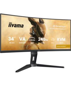 iiyama G-Master GCB3486WQSCP-B1 GOLD PHOENIX, gaming monitor - 34 - black, WQHD, curved, VA, Free-Sync Premium, USB-C, 240Hz panel