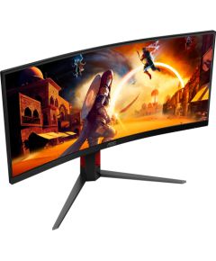 AOC CU34G4, gaming monitor - 34 - black (matt), WQHD, Fast-VA, Curved, Adaptive-Sync, AMD FreeSync Premium, 180Hz panel