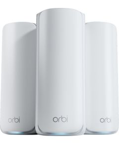 Netgear ORBI RBE773-100EUS WIFI 7 MESH additional satellite set of 3, mesh access point white, tri-band WiFi 7