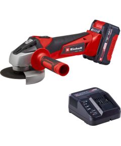 EINHELL Power X-Change cordless angle grinder TC-AG 18/115 Li Kit, 18 Volt red/black, Li-Ion battery 4.0 Ah