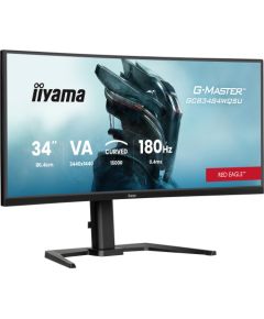 Iiyama G-Master GCB3484WQSU-B1 RED EAGLE CURVED - 34 - black, WQHD, curved, VA, Free-Sync Premium, USB-C, 180Hz panel