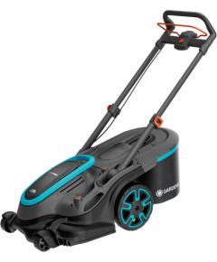 Gardena Cordless Lawnmower PowerMax Duo 46/36V P4A, Ready-To-Use Set 2, 36Volt (2x18V) (black/grey, 2x Li-Ion battery 2.5Ah, POWER FOR ALL ALLIANCE)