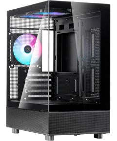 Silverstone Technology Lucid 04 (black, tempered glass x 2)