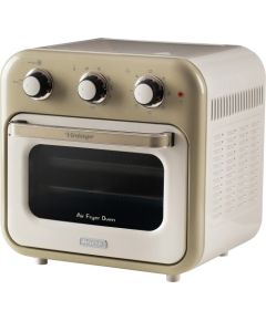 Ariete 3-in-1 Air Fryer and Mini Oven Vintage Beige (white/beige, 1,350 watts, 16-liter cooking space, with viewing window)