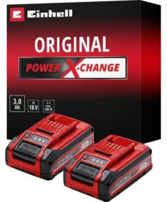 Einhell Power-X-Change Plus TWIN-PACK 18V 3.0Ah Battery (red/black, 2 pieces, without charger)