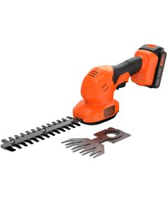 Black&decker Black+Decker cordless grass and shrub shears BCSS18D1, 18 Volt (orange, Li-ion battery 2.0 Ah)