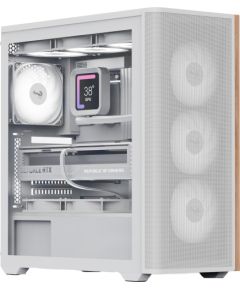 Aerocool D501A-G-WT-v2, tower case (white/wood)