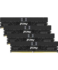 Kingston FURY DDR5 - 64GB - 5600 - CL - 36 (4x 16 GB) quad kit, RAM (black, KF556R36RBK4-64, Renegade PRO, INTEL XMP)