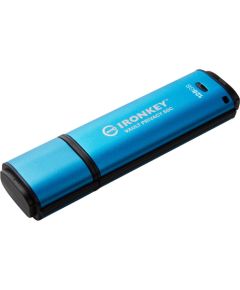 Kingston IronKey Vault Privacy 50 128 GB, USB stick (light blue/black, USB-C 3.2 Gen 1)