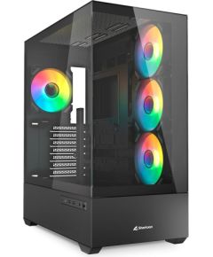 Sharkoon AK6 RGB , Tower case (black, Tempered Glass x 2)