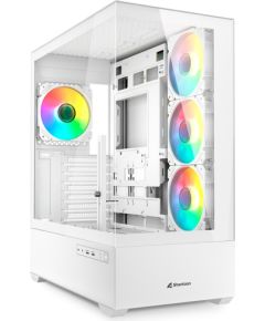 Sharkoon AK6 RGB , Tower case (white, Tempered Glass x 2)