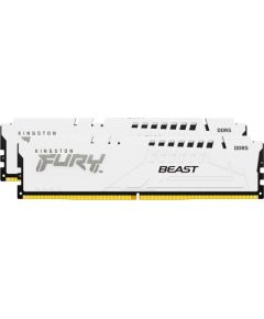 Kingston FURY DDR5 - 32GB - 6000 - CL - 30 (2x 16 GB) dual kit, memory (white, KF560C30BWK2-32, Fury Beast, INTEL XMP)