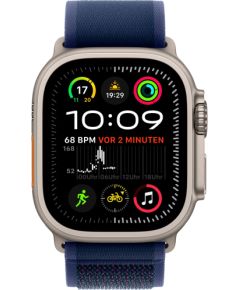 Apple Watch Ultra 2, Smartwatch (grey, 49 mm, Trail Loop blue S/M, titanium case, cellular)