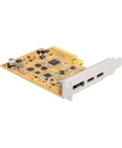 DeLOCK PCIe x4 card for 1x ext. USB-C 10 Gbit/s B. + 1x external USB-C DP Alt Mode, USB controller