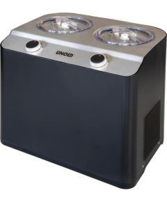 Unold ice cream maker Doppio Nero (black, for 2x 1,200ml ice cream, 250 watt compressor)