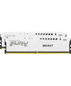 Kingston FURY DDR5 - 64GB - 6000 - CL - 30 (2x 32 GB) dual kit, memory (white, KF560C30BWEK2-64, Fury Beast, INTEL XMP, AMD EXPO)