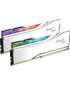 G.Skill DDR5 - 32GB - 7600 - CL - 36 (2x 16 GB) dual kit, RAM (silver, F5-7600J3646G16GX2-TR5S, Trident Z5 Royal, INTEL XMP)