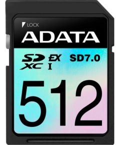 ADATA Premier Extreme SDXC 512 GB, memory card (black, SD Express, UHS-I U3, Class 10, V30)