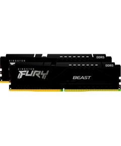 Kingston FURY DDR5 - 16GB -6000 - CL - 30 (2x 8 GB) dual kit, memory (black, KF560C30BBEK2-16, Fury Beast, INTEL XMP, AMD EXPO)