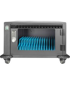 Digitus mobile charging cabinet, 16 charging stations, for tablets up to 14" (black, incl. USB, fan)