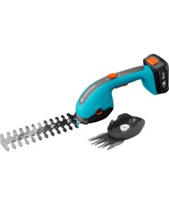 GARDENA cordless grass shears PowerCut 20/18V P4A, with shrub blade (turquoise/grey, Li-Ion battery 2.0Ah, POWER FOR ALL ALLIANCE)
