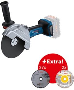 Bosch angle grinder GWS 14-125 Professional + GDE 115/125 (blue/black, 1,400 watts, including dust extraction)