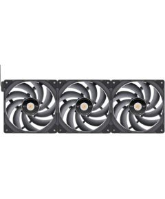 Thermaltake TOUGHFAN EX14 Pro High Static Pressure PC Cooling Fan – Swappable Edition, Case Fan (Black, 3-Fan Pack)