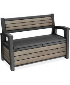 Keter Uzglabāšanas sols Deco Garden Bench 227L Ashwood pelnu pelēks