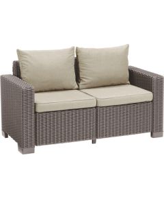 Keter Dārza dīvāns divvietīgs California 2 Seater Sofa bēšs