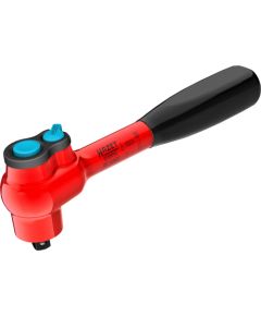 Hazet fine-tooth reversible ratchet 8816HPKV, protectively insulated (red, operating angle 4, ball lock)