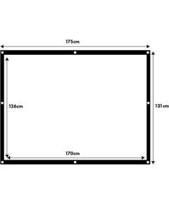 Maclean projection screen, 84", 175x131cm, 25mm 4:3 border, tension hooks, MC-166
