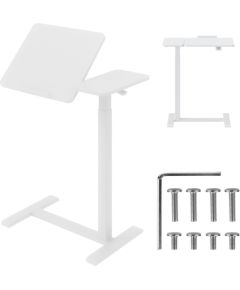 Maclean mobile desk/laptop stand, white, height adjustment 76-109cm, max. 30kg , MC-120 W