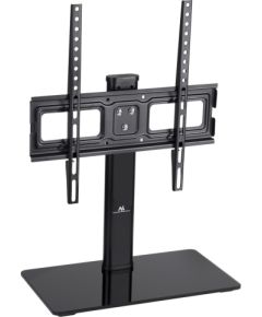 Maclean MC-450 Universal TV Stand for TV Cabinet max. 40kg, max. VESA 400x400 32-65" Tempered Glass Base 3-Level Height Adjustment