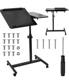 Maclean mobile desk/laptop stand, black, height adjustment 59-89cm, max. 30kg , MC-121 B