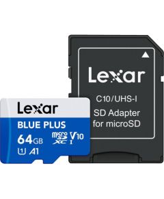 MEMORY MICRO SDXC 64GB UHS-I/W/A LMSBLPL064G-BNANG LEXAR