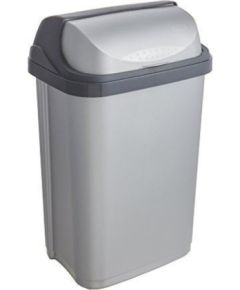 Keeeper Atkritumu spainis ar rotējošu vāku 25L Rasmus 34x26x54cm gaiša sudraba krāsā