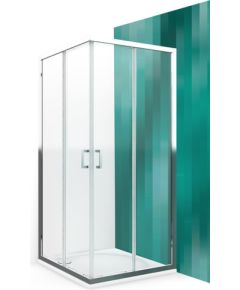 dušas stūris LLS2, 900x900 mm, h=1900, briliants/caurspīdīgs stikls