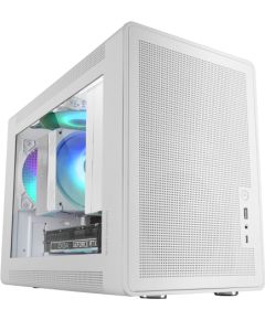 Mars Gaming MCXPSW mATX Ultra-Compact Gaming PC Case with MESH & Glass Panel